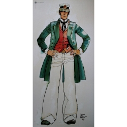 Poster offset Corto Maltese, 40 years (25x50cm)