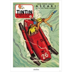 Poster de couverture Jean Graton dans Le Journal de Tintin 1955 Nº32 (50x70cm)
