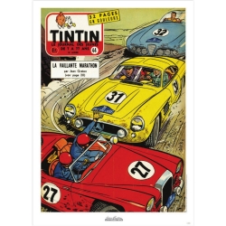 Poster de couverture Jean Graton dans Le Journal de Tintin 1957 Nº44 (50x70cm)
