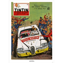 Jean Graton Cover Poster from The Journal of Tintin 1958 Nº06 (50x70cm)