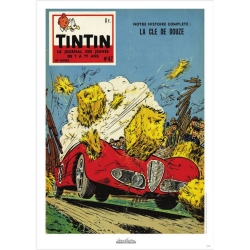 Póster de portada Jean Graton en El Journal de Tintin 1958 Nº47 (50x70cm)