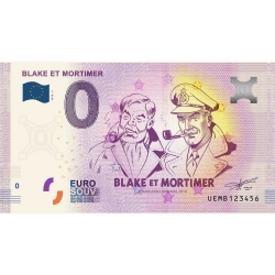 Billete de banco 0 Euro Souvenir Blake y Mortimer (2018)