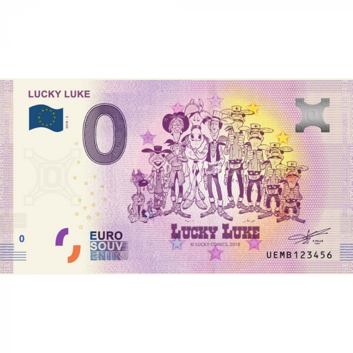 Billet de banque commémoratif 0 Euro Souvenir Lucky Luke et Cie (2018)