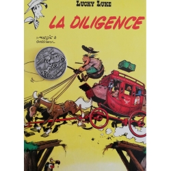 Medalla de colección Lucky Luke Aniversario La diligencia (1968-2018)