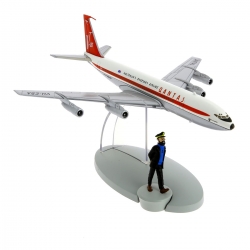 Figurine de collection Tintin L'avion Le Boeing 707 Quantas 29535 (2014)