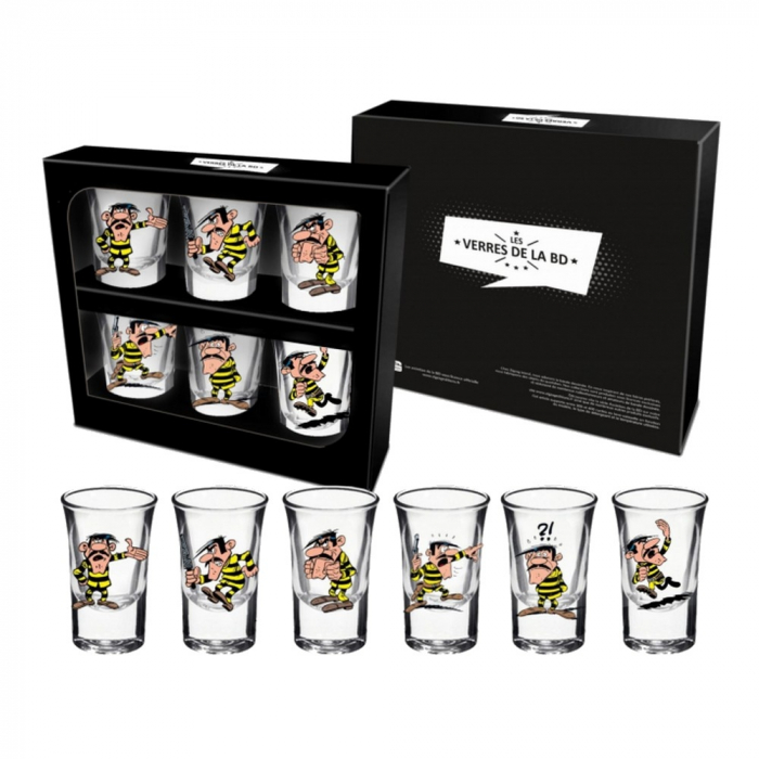 Set of 6 shot glasses Lucky Luke (Joe Dalton)
