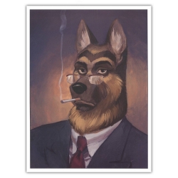 Poster affiche offset Blacksad Juanjo Guarnido, Portrait de Smirnov (24x18cm)