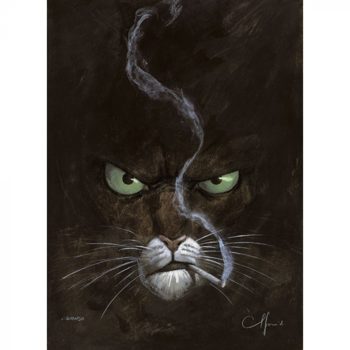 Poster affiche Blacksad Guarnido, Quelque part entre les ombres signée (50x70cm)