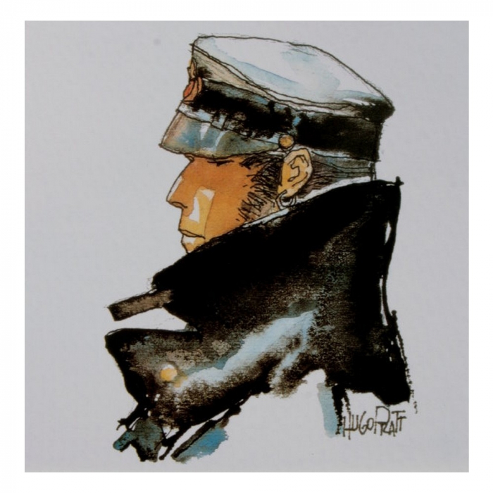 Carte postale Corto Maltese, Dedicated to Corto (14x14cm)