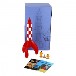 Pack de collection: La fusée lunaire et les figurines de Tintin, Haddock et Milou