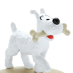 Collectible figurine Tintin Snowy with his bone Moulinsart 42222 (2018)