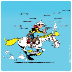 Lucky Luke Coaster 10x10cm (attacked with arrows)