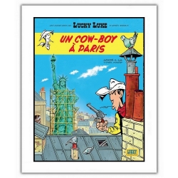 Póster cartel offset Lucky Luke, Un cowboy à Paris (28x35,5cm)
