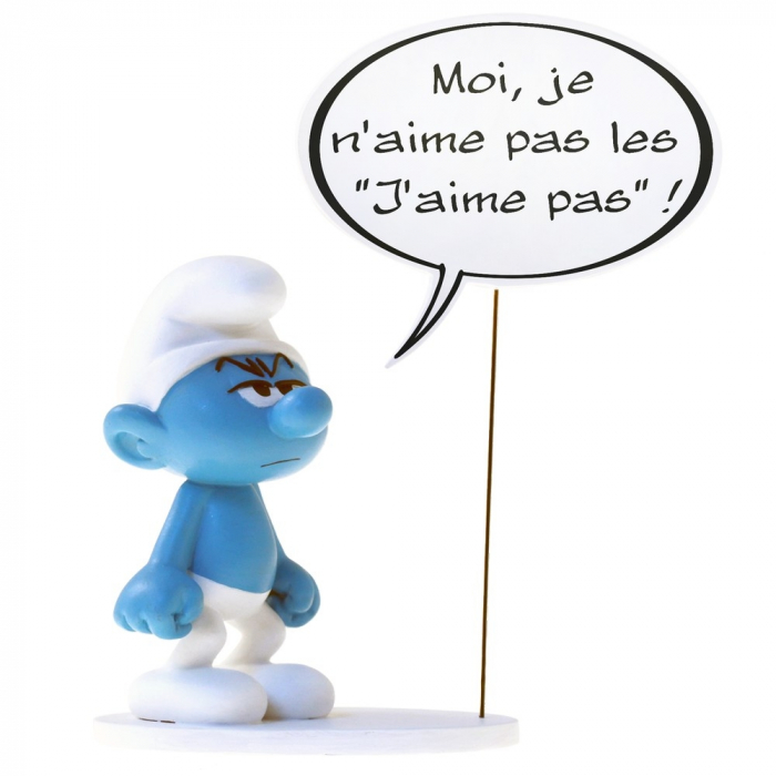 Collectible Figurine Plastoy: The Smurf Je n'aime pas les "J'aime pas" ! 00143 (2019)