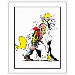 Poster affiche offset Lucky Luke, Lucky Luke & Jolly Jumper (28x35,5cm)