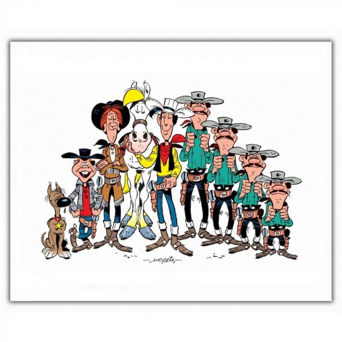 Poster offset Lucky Luke, Characters (35,5x28cm)