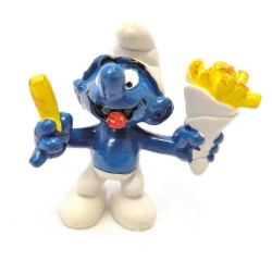 Figurine Schleich® Les Schtroumpfs - Schtroumpf avec cornet de frites (20131)