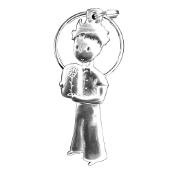 Collection Keychain The Little Prince with the rose Les étains de Virginie (2019)