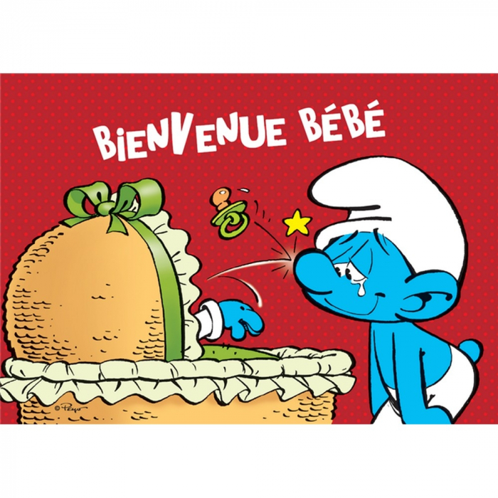 Postcard The Smurfs, Welcome Baby (10x15cm)