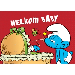 Postcard The Smurfs, Welkom Baby (10x15cm)