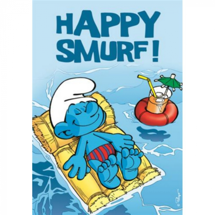 Postal Los Pitufos, Happy Smurf ! (10x15cm)