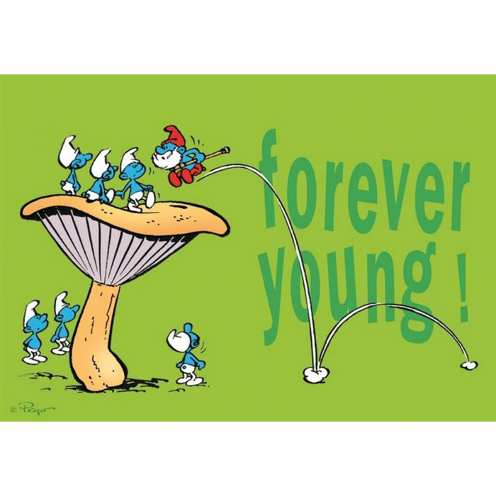 Postal Los Pitufos, Forever Young ! (15x10cm)