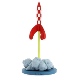 Collectible figurine Moulinsart Tintin, The Lunar Rocket taking off (2019)