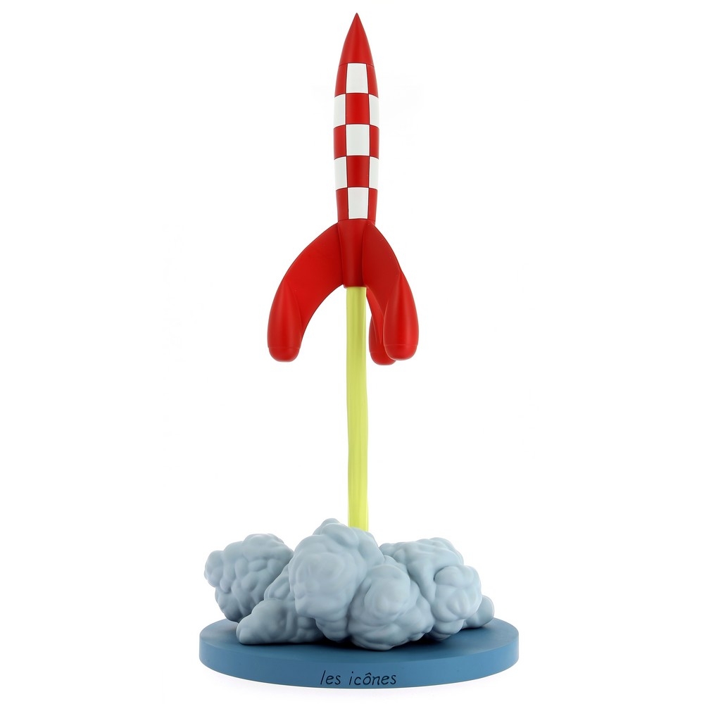 Collectible figurine Moulinsart Tintin 2019 The Lunar Rocket taking off