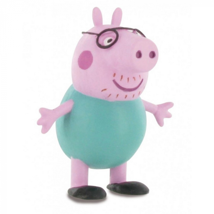 2013 Papá Pig 7cm Figura de colección Comansi Peppa Pig
