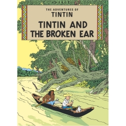 Postal del álbum de Tintín: Tintin and The Broken Ear 34074 (10x15cm)