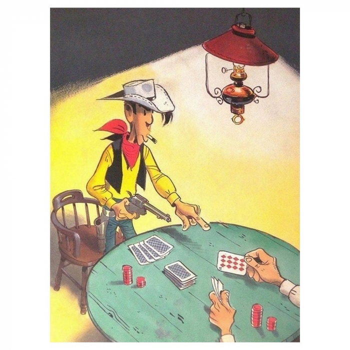 Poster affiche offset Equinoxe Lucky Luke Poker (30x40cm)