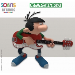 Figurine de collection Attakus Gaston Lagaffe Rock'n'Roll avec guitarre (2019)