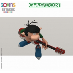 Figurine de collection Attakus Gaston Lagaffe Rock'n'Roll avec guitarre (2019)