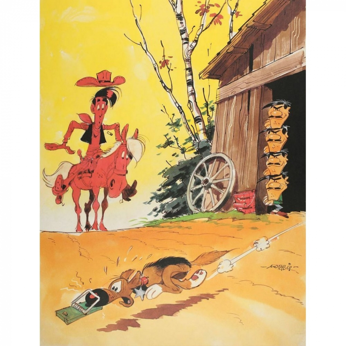Poster affiche offset Equinoxe Lucky Luke Mousetrap (30x40cm)