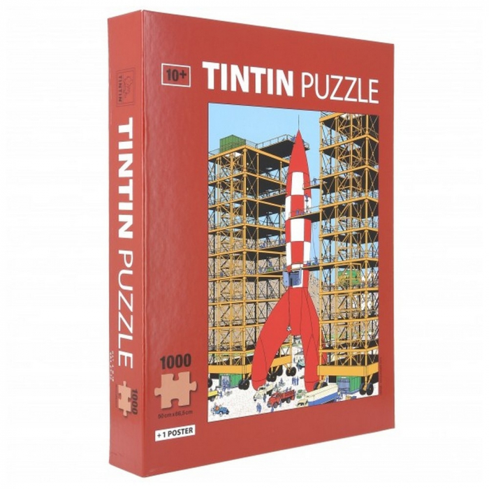 Tintin puzzle, Moon Rocket Ready for take off with poster 50x66,5cm 81549 (2019)