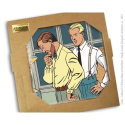 Collectible marble sign Blake and Mortimer Plutarch's Staff (20x20cm)