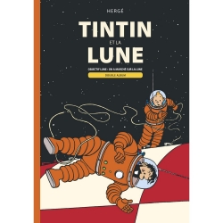 Álbum doble Moulinsart Tintin: Objectif Lune y On a marché sur la Lune (FR)