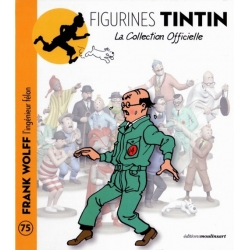 Collectible figurine Tintin, Frank Wolff 12cm + Booklet Nº75 (2014)