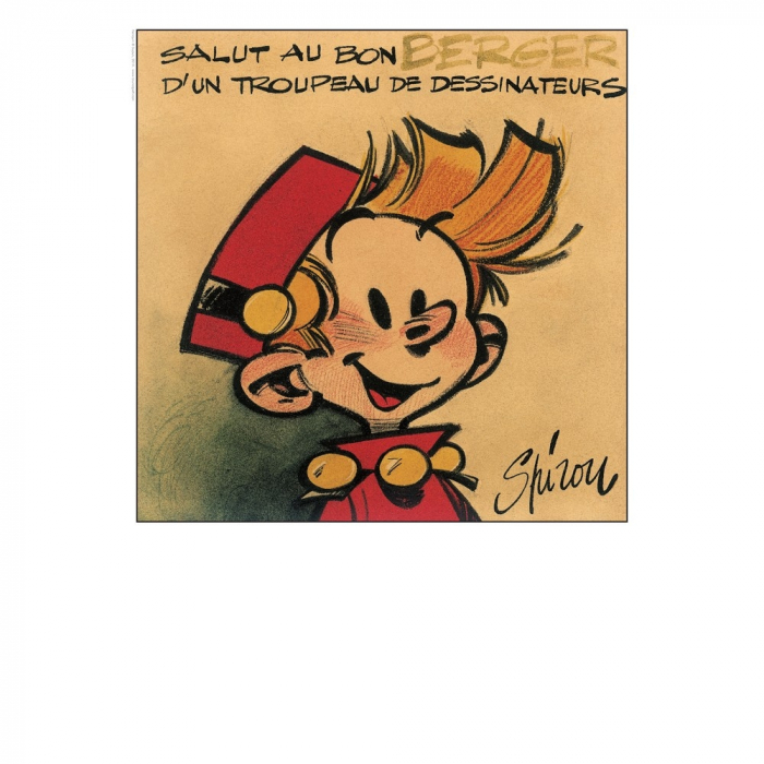 Póster cartel offset Spirou Salut au bon Berger, Franquin (50x70cm)