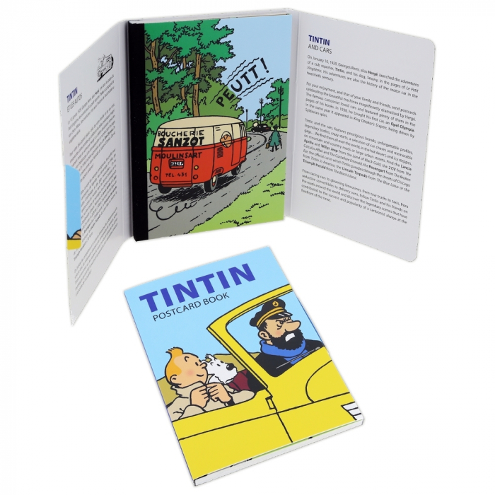Set de 16 Cartes postales, Tintin et les voitures 31310 (10x15cm)