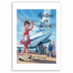 Poster offset Martine en avion, Marlier (50x70cm)