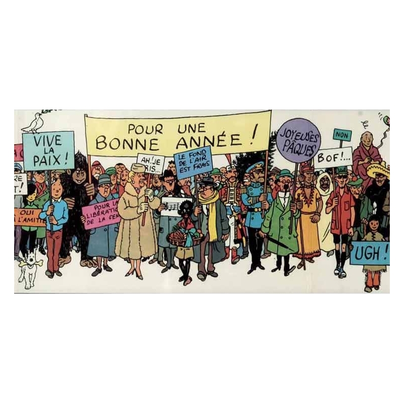 Carte De Vœux Tim & Struppi (Tintin) – Piotr Szut – Série 12 – Moulinsart 1972 – Édition Limitée