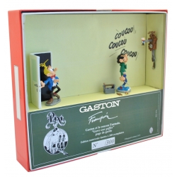 Collectible Figurine Pixi Gaston Lagaffe and Coucou clock Fantasio 6589 (2019)