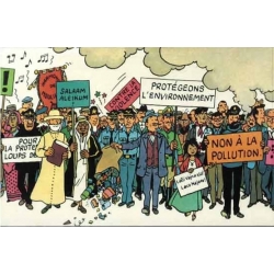 Poster frise à double face Moulinsart Tintin Carte de voeux 1972 (180x29cm)