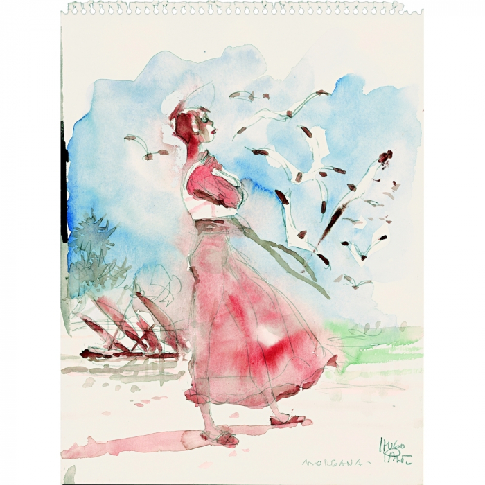 Carte postale Corto Maltese, Morgana (12,5x17,5cm)