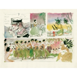 Postcard Corto Maltese, Life in the Pacific (17,5x12,5cm)