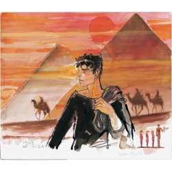 Postcard Corto Maltese, The Pyramids (17,5x12,5cm)