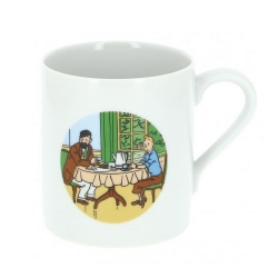 Tasse mug en porcelaine Tintin, Haddock petit déjeuner à Moulinsart (47984)