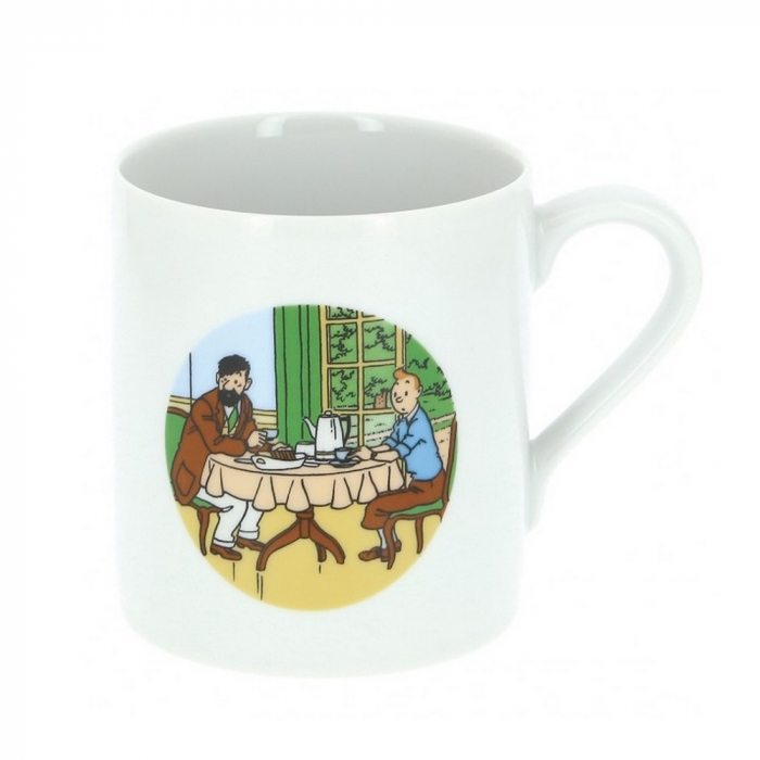 Tasse mug en porcelaine Tintin, Haddock petit déjeuner à Moulinsart (47984)