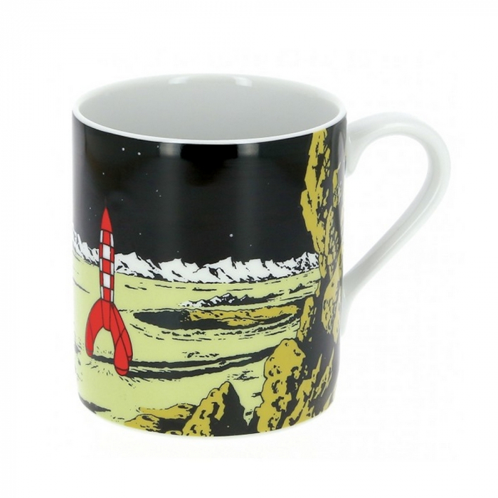 Tasse mug en porcelaine Tintin, la fusée lunaire sur la Lune (47987)